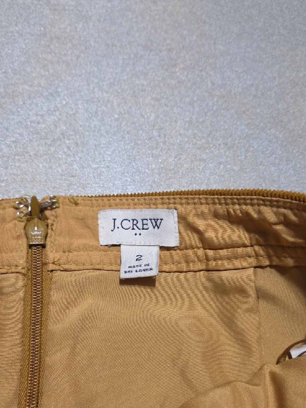 J. Crew Button-Front Corduroy Mini Skirt in Mustard 99% Cotton - Picture 2 of 9